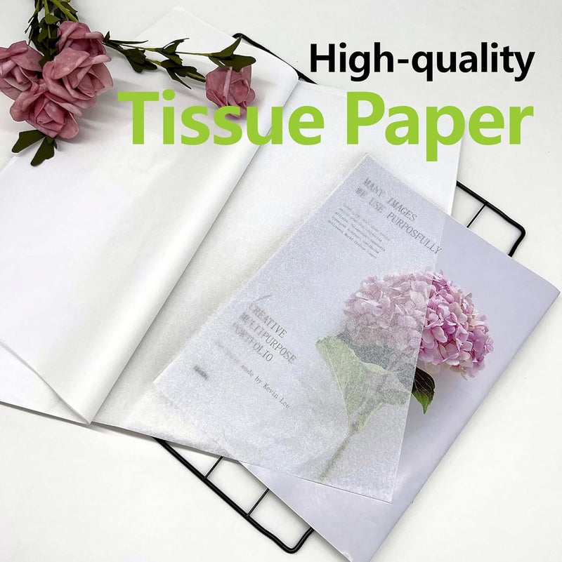 Bobobag 50 Sheets 20''X28'' Full Size White Tissue Paper Bulk for Gift Bags Gift Wrapping Weddings Birthday Showers Arts Craft Party Decoration - Image 4